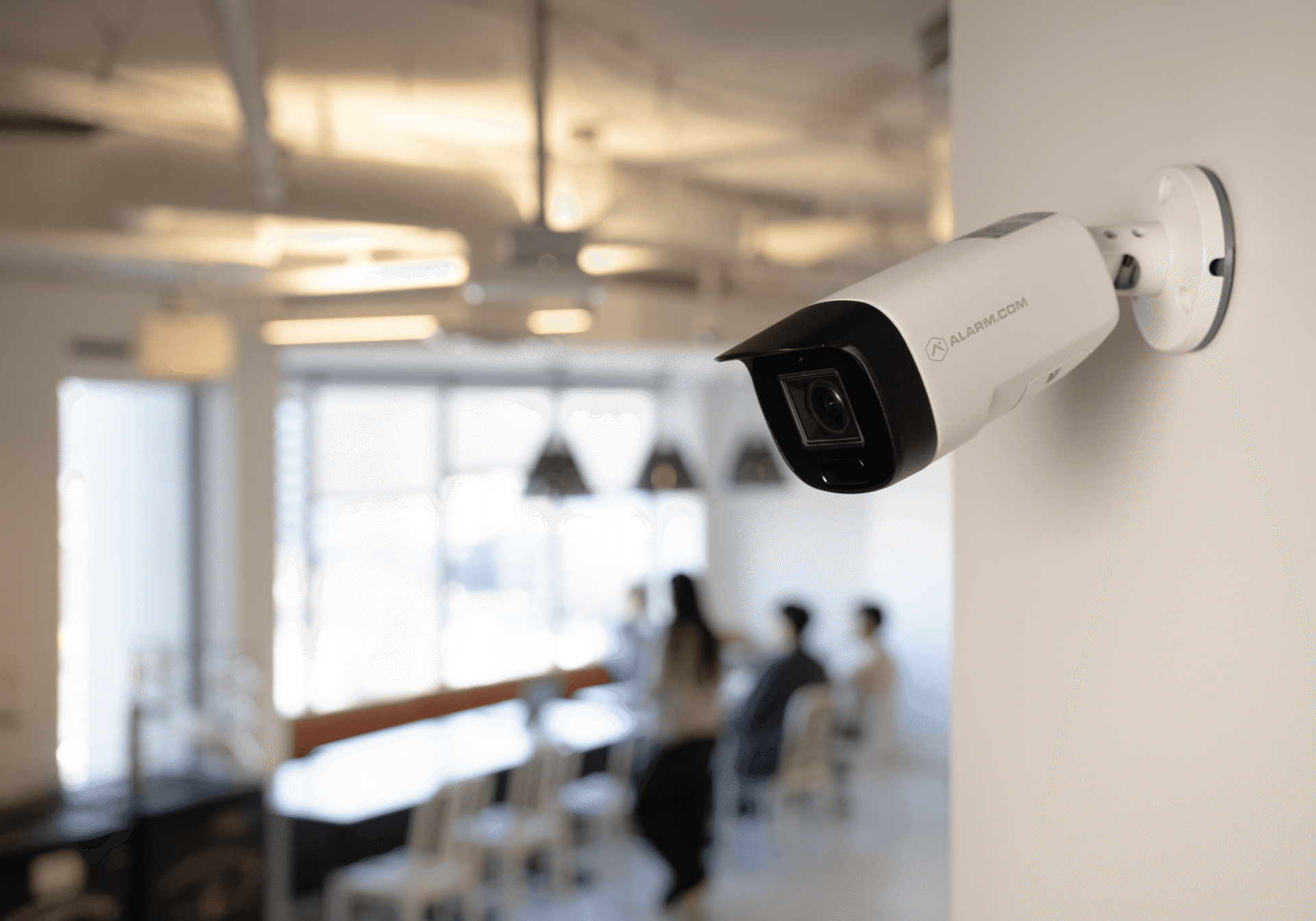 camera on a wall in a store