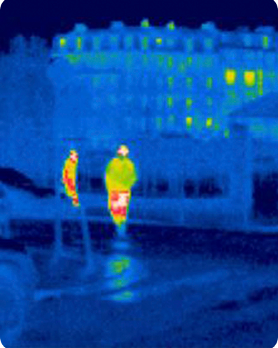 Low-light perimeter detection of two people