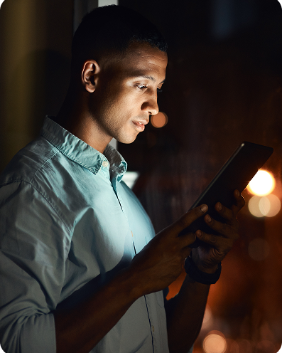 man using his phone