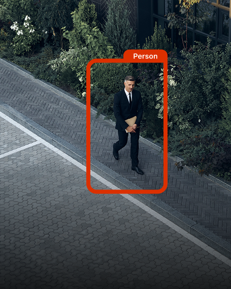 AI video detecting a human