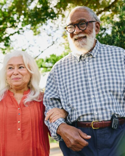 an active elderly couple