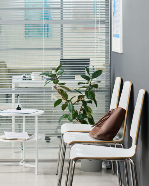chairs against a wall