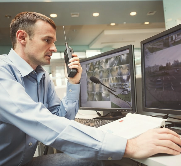 Man using a computer