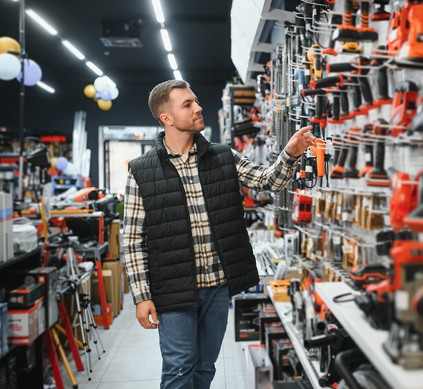 Man shopping in a store