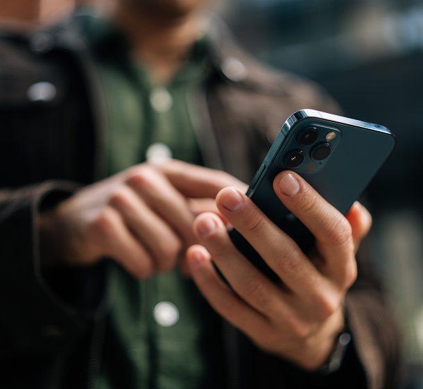 Someone using a phone