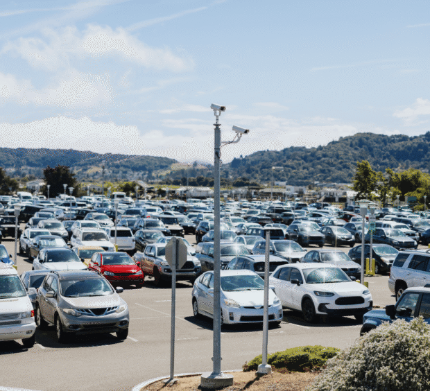 Parking lot full of cars