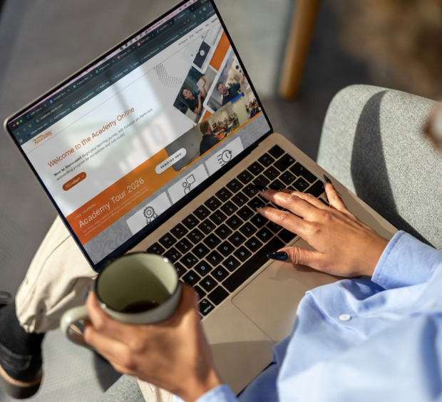 Person on a laptop