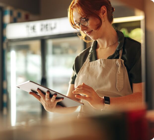 Small business owner tablet