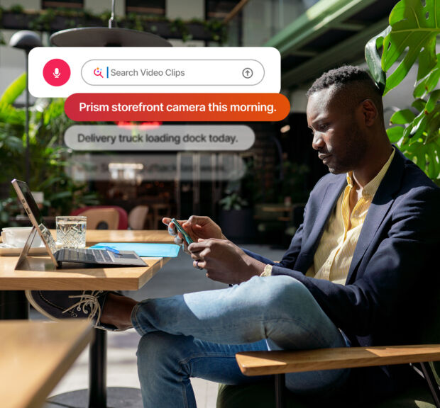 man getting ai alerts on phone