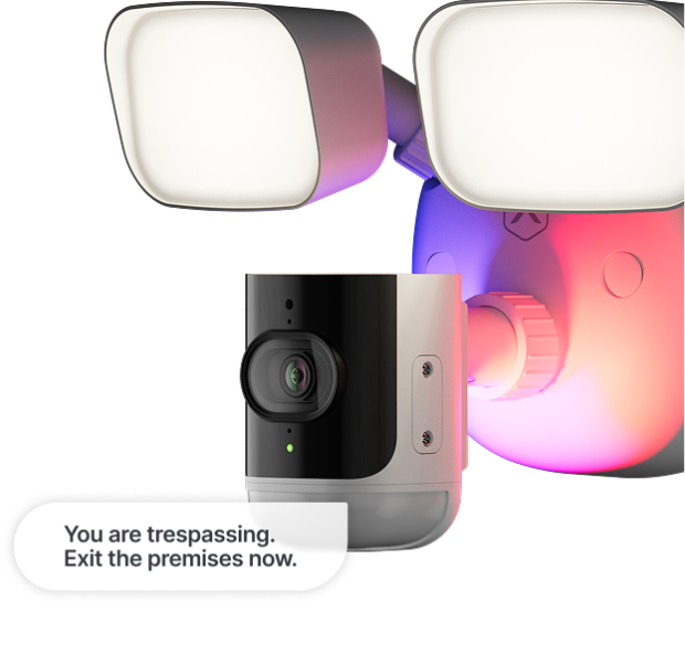 Deterrence and protection camera