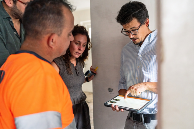 People using the builder program