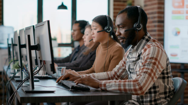 People working on computers